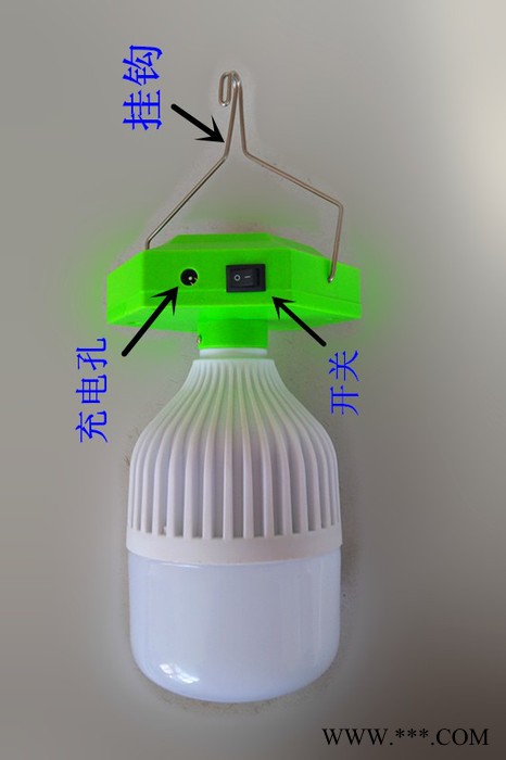 LED锂电池充电，夜市灯/地摊照明灯/野营照明灯/停电应急灯图3