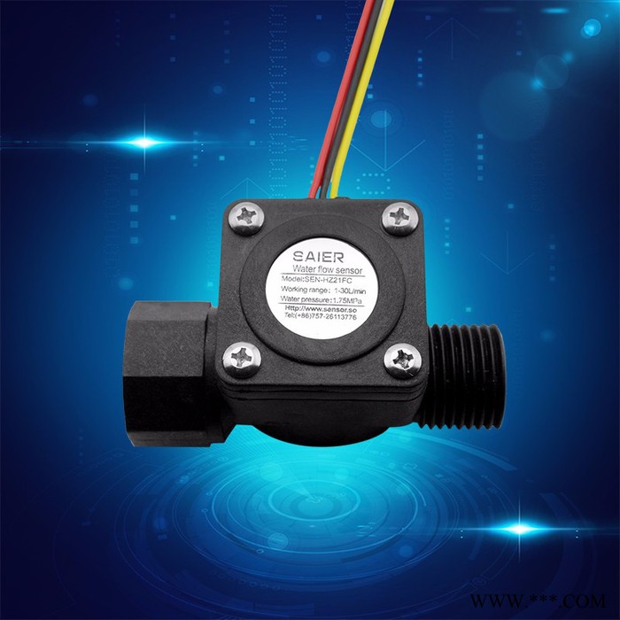 赛盛尔SEN-HZ21FC 全铜电热水器水流量传感供应霍尔流量传感器水流量计，太阳能热水器流量传感器图1