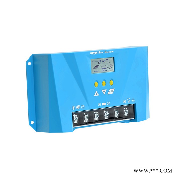 智能切换 12V 24伏 40A光伏充电控制器 带液晶显示 家用太阳能 PWM自动切换太阳能控制器图2