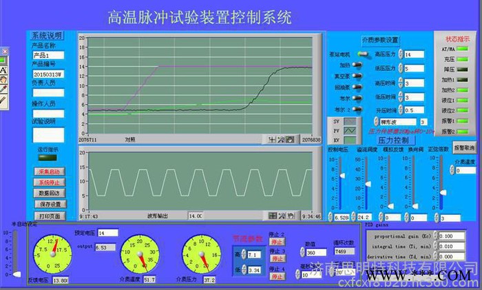 供应散热器内部压力脉冲试验机 太阳能水箱脉冲试验机图2