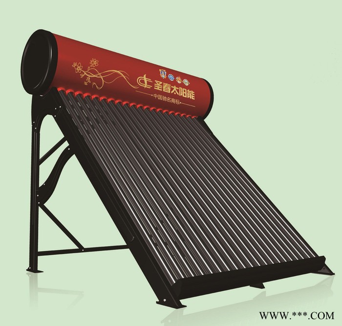 圣春太阳能热水器18/20/24管 家用太阳能热水器光电两用厂家批发图2