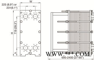 可拆卸式板式换热器BH-100 锅炉用板式换热器工业用板式换热器，太阳能回收专用板式换热器，水水热交换器图4