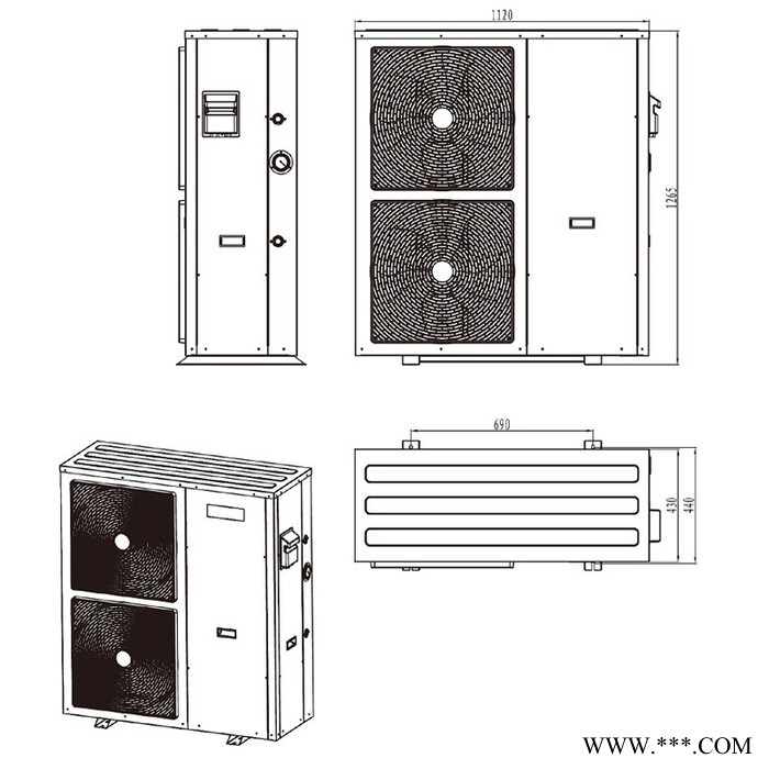 志高380V-DKZCN-18-TF定频冷暖二联供系列热泵机组 商用热泵机组 空气源热水器  空气源采暖 空气能厂家图4