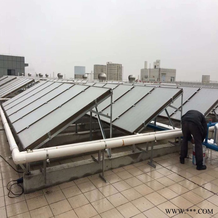 深圳九恒 平板式太阳能热水器节能东莞长安大型工厂太阳能热水器工程图2