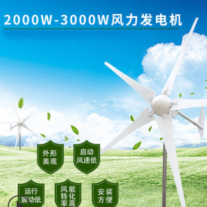 广东供应2000W48V96V风力发电机超足功率纯铜电机抗强台风图3
