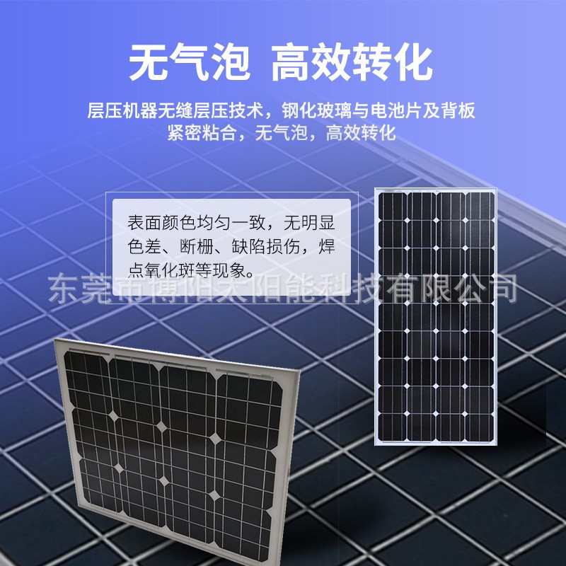 热销18V100W柔性太阳能电池板车顶用太阳能板12v房车充电器电源图3