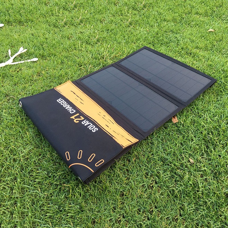 便携式太阳能折叠充电包21W手机双USB超级快充 PD18W 移动电源图3