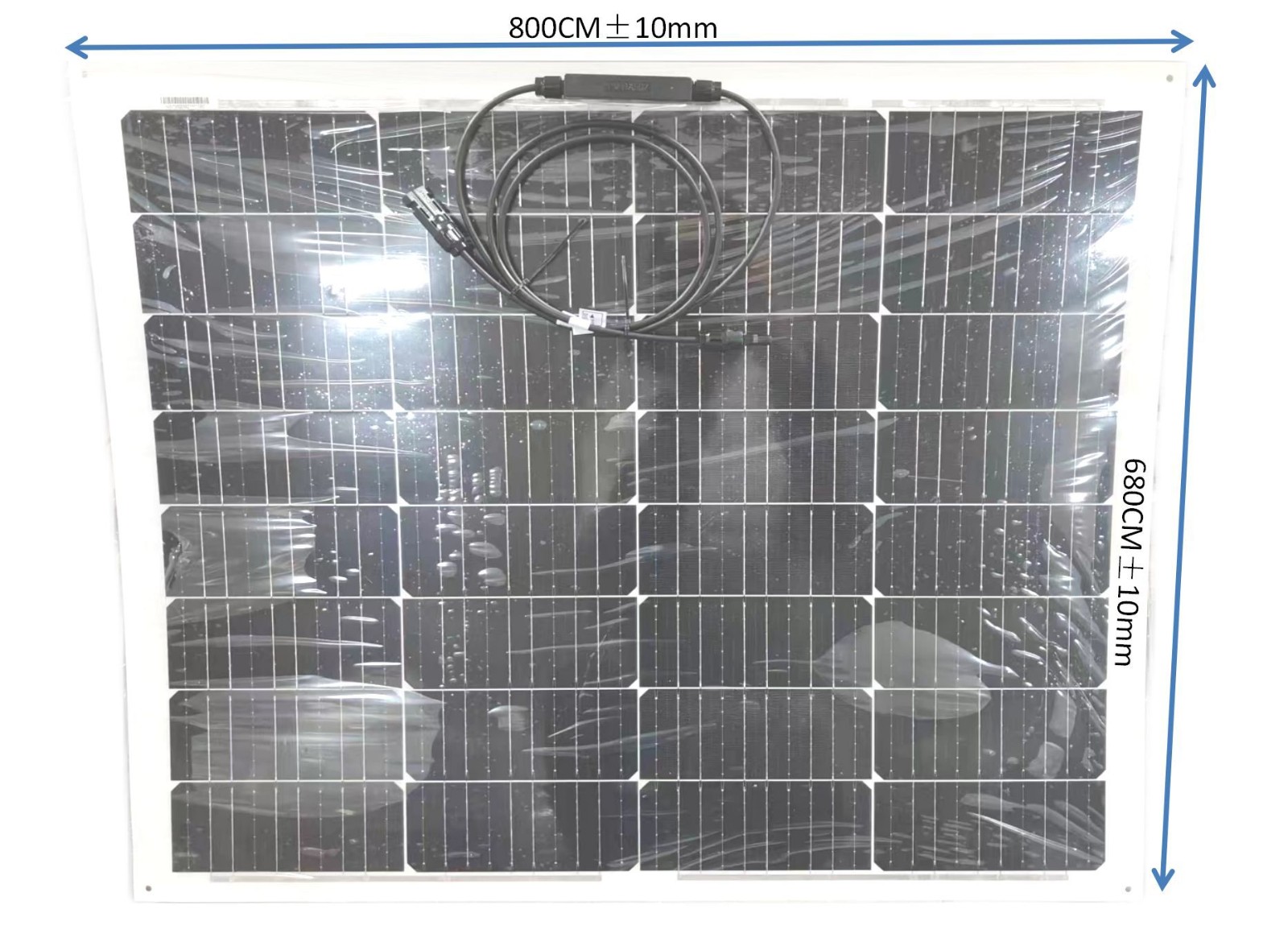 半柔性光伏板100瓦单晶房车露营充12V电瓶升压充48-72V三四轮车电图5