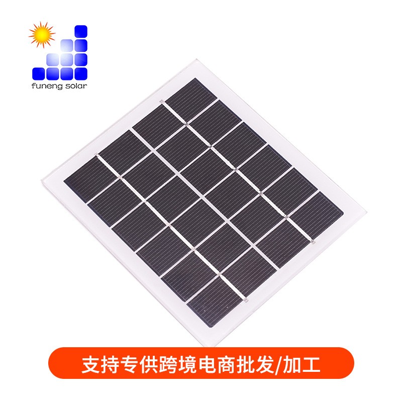 太阳能电池板18V4W锂电池充电小电源钢化玻璃层压板120X130X3.2MM图2