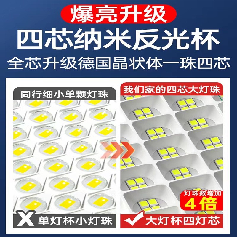 新款太阳能灯爆闪四合一灯珠户外灯庭院灯家用大功率照明灯路灯图2