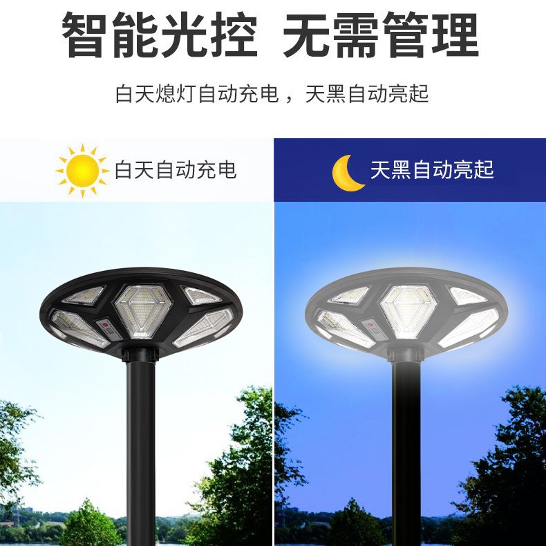 跨境热销太阳能庭院灯UFO飞碟灯小区公园道路灯Solar GardenLight图2