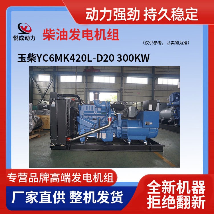 柴油发电机 大功率300KW玉柴发电机组工业发电机250KW220/380V图3