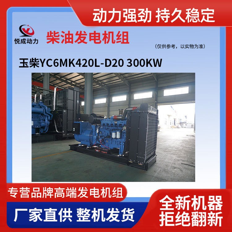 柴油发电机 大功率300KW玉柴发电机组工业发电机250KW220/380V图2