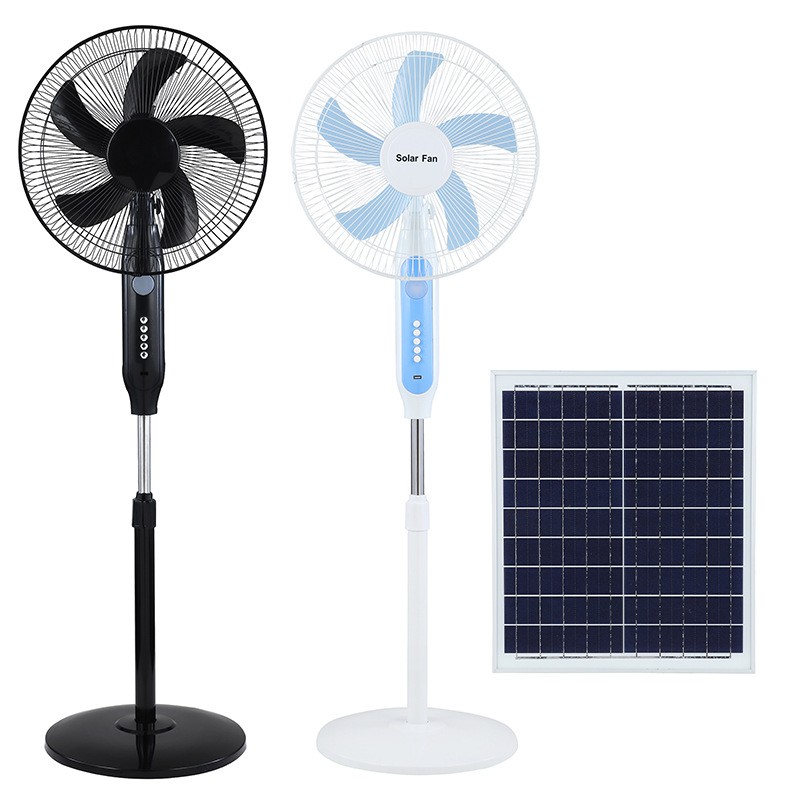 太阳能风扇 solar fan 16寸落地扇USB可充电直流大风力12寸趴地扇图5