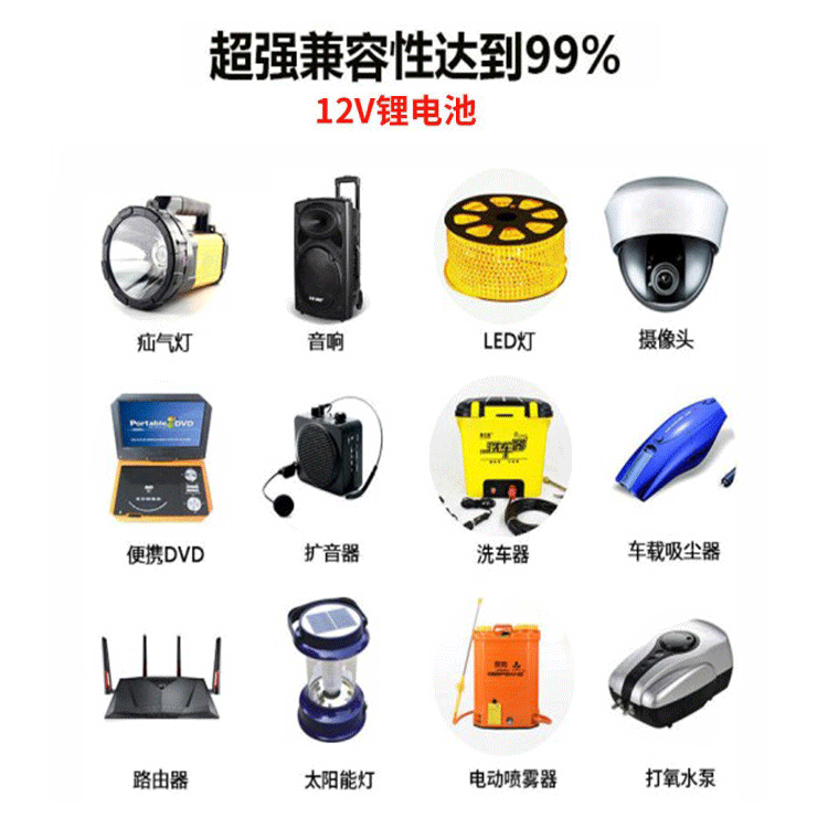 12V锂电池组大容量电瓶移动电源11.1伏蓄电池 三串两并锂电池组图5