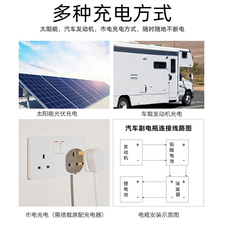 12V100Ah150Ah铁锂电池储能房车备用锂电池图4