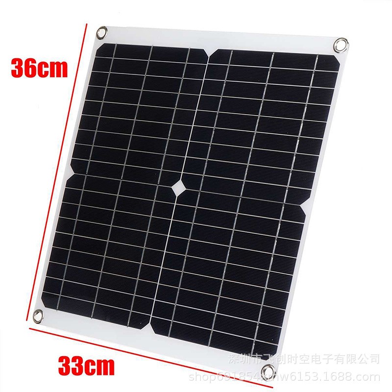 单晶50W太阳能板双USB稳压器充电板汽车亏电电瓶12V充电户外光伏图3