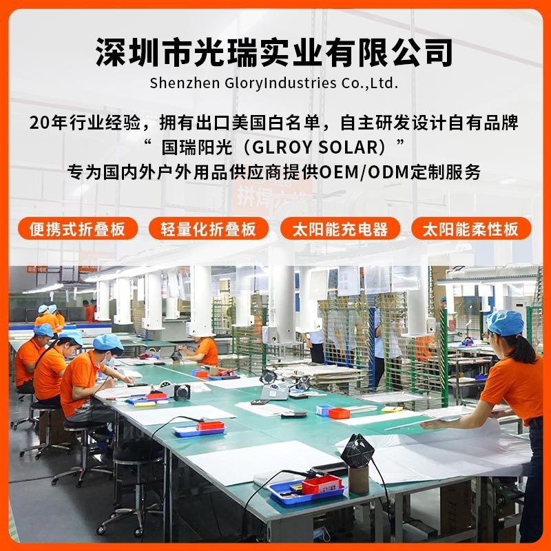 21W太阳能折叠充电板 便携式户外移动充电器 光伏折叠包手 机 充电图2
