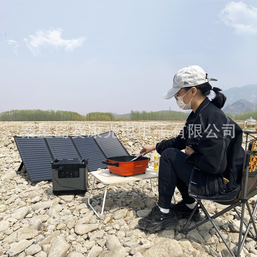 1500瓦大功率便携式紧急电源户外露营救援野外供电太阳能充电图2