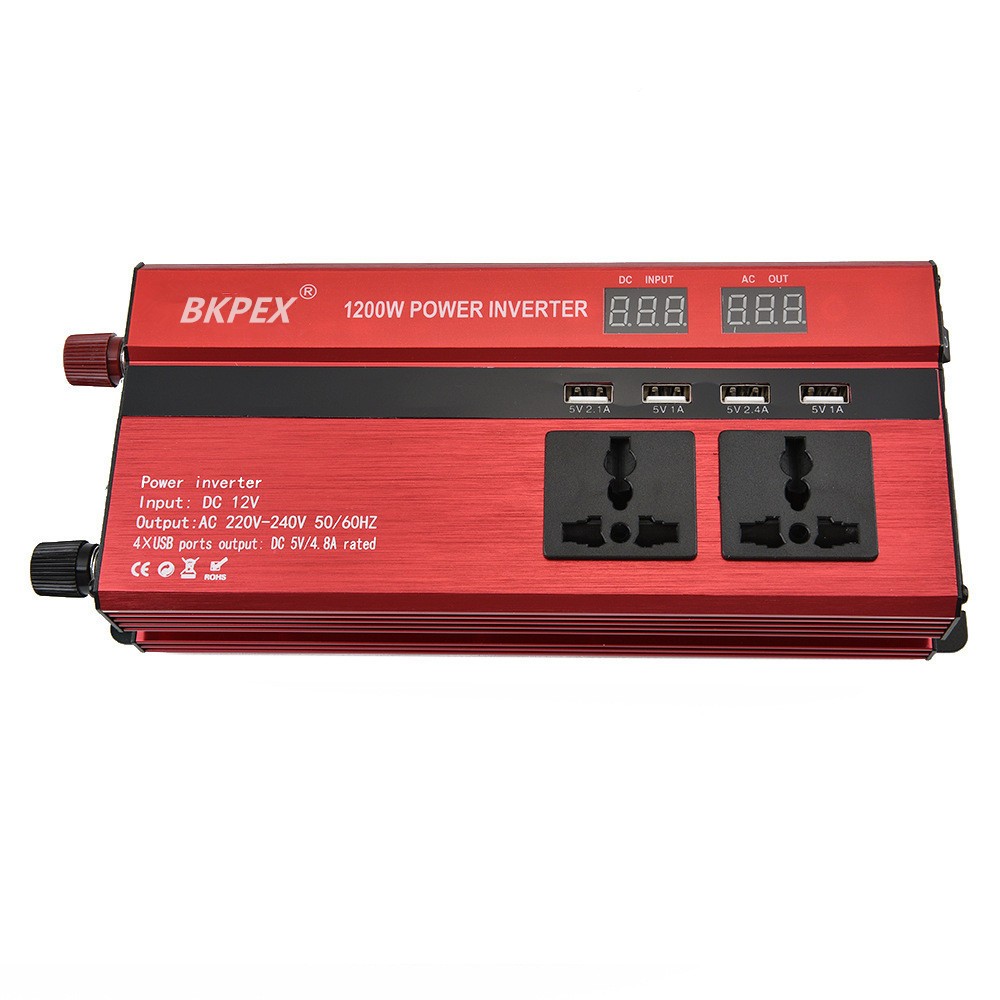 新款数显太阳能逆变器车载逆变器带usb lcd数显排插逆变器图5