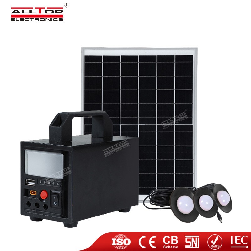 太阳能灯家用磷酸锂光源款小系统12V60W发电储电发电机组移动电源图2