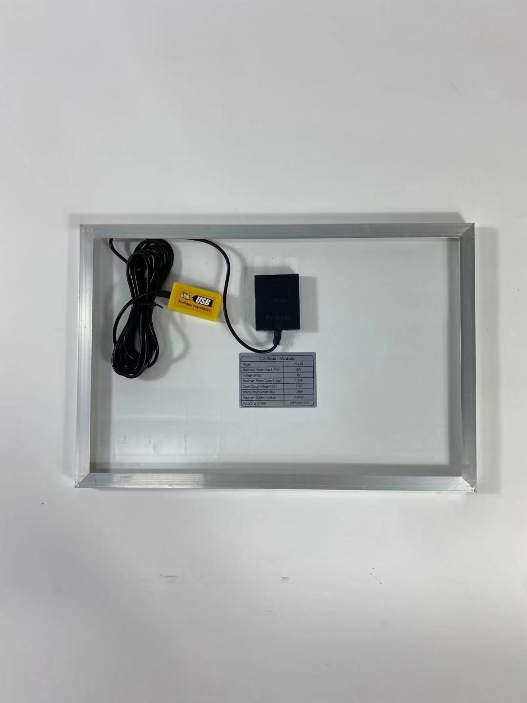 厂家直销8w6v太阳能板 USB稳压器 电盒充各款手机小系统鱼缸水泵图2
