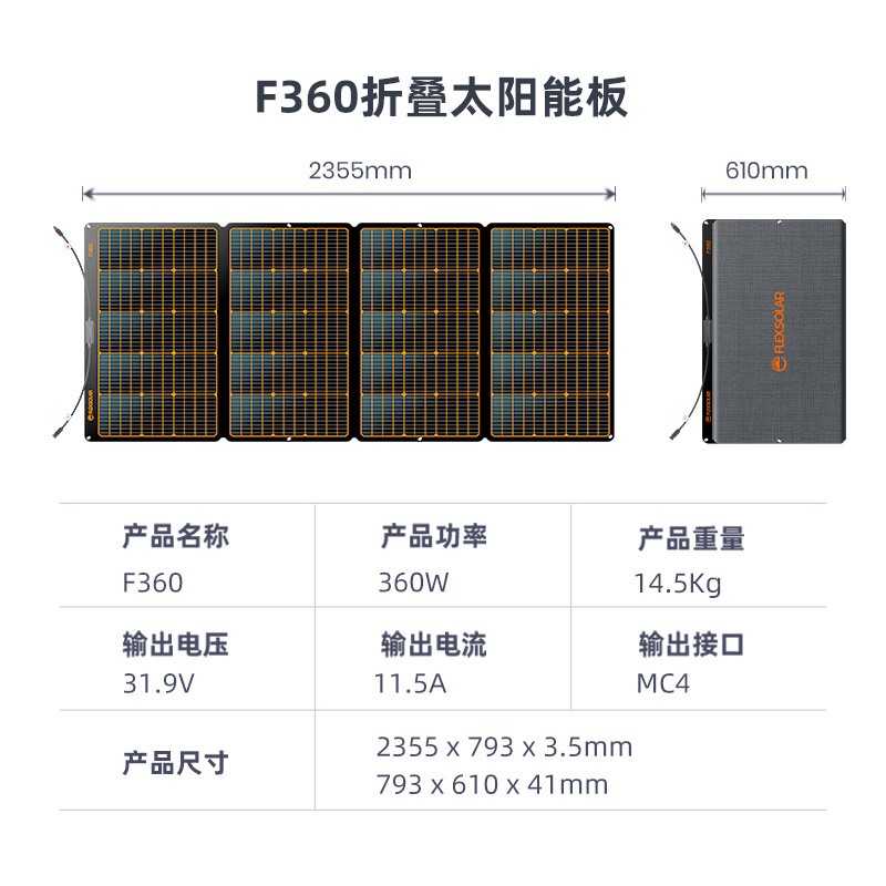伏来阳F360W太阳能充电器户外电源充电图3