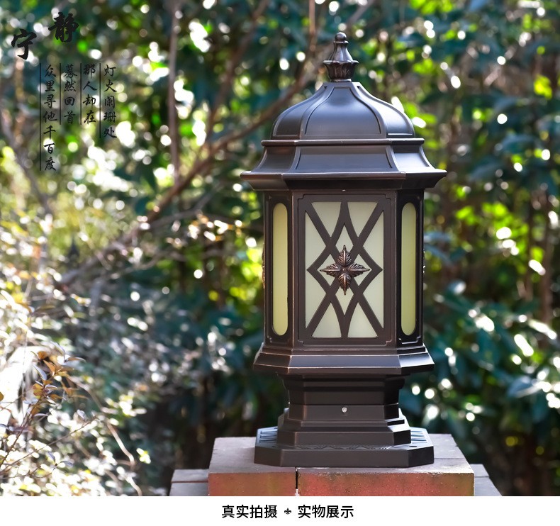 北斗星柱头灯墙头灯户外围栏立柱灯室外庭院方形别墅花园门头灯具图4