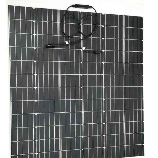 单晶半柔性太阳能光伏发电板房车系统车载充电12V24V铅酸锂电池板图5