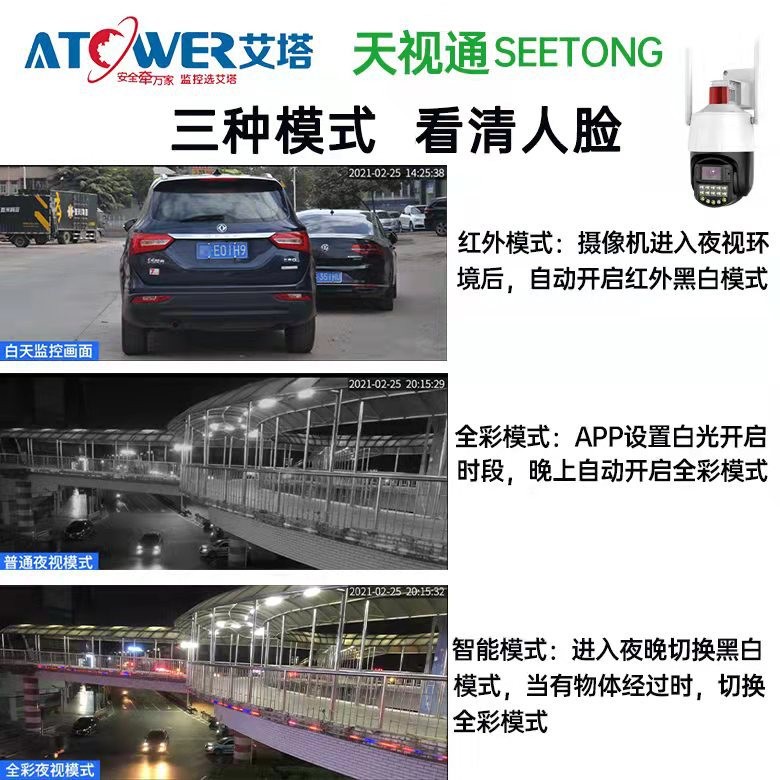 4G太阳能套装安防监控球机无电无网监控摄像头天视通4G5寸seetong图3