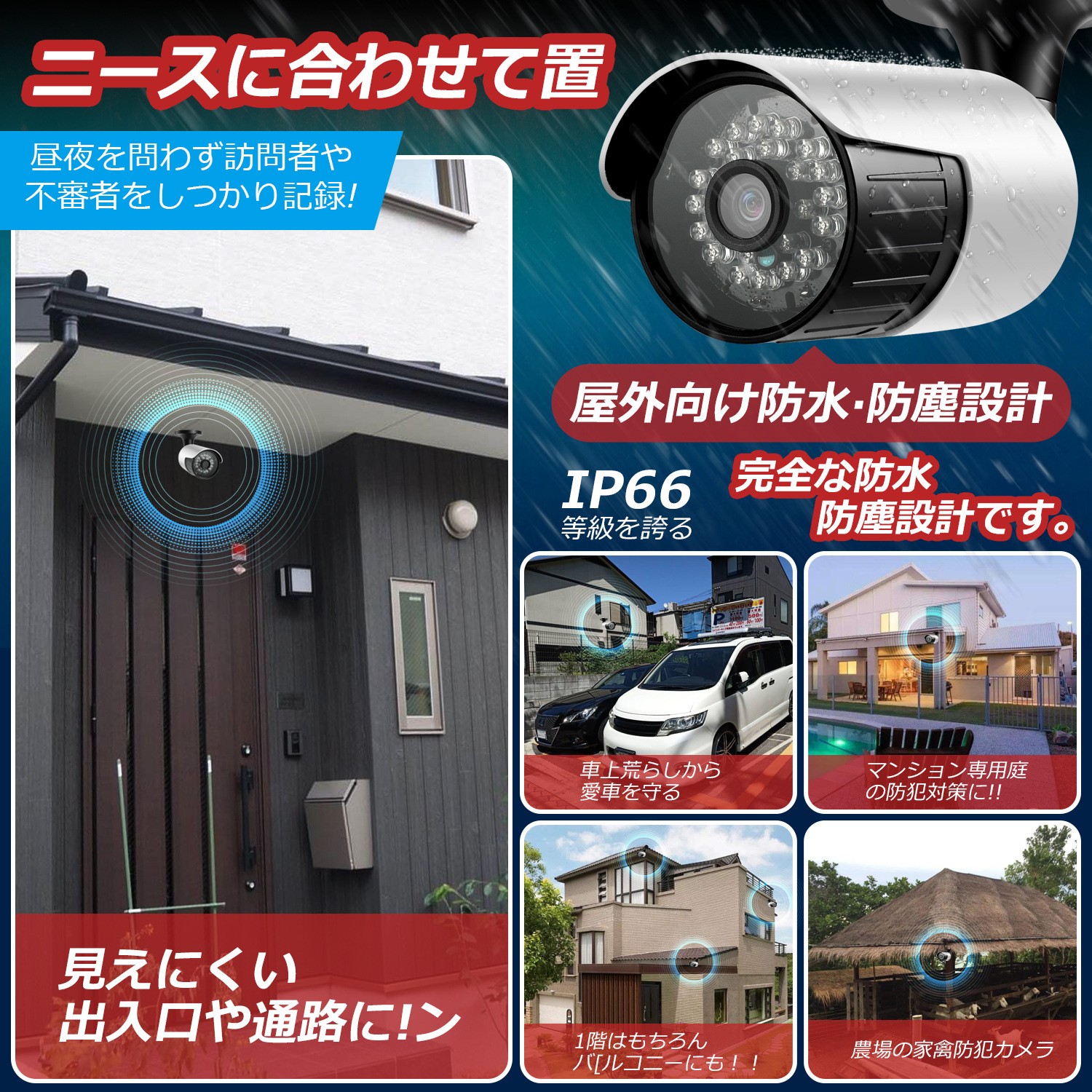 BNC输出 插卡一体机摄像头 室外防水1080P高清红外夜视枪机图4