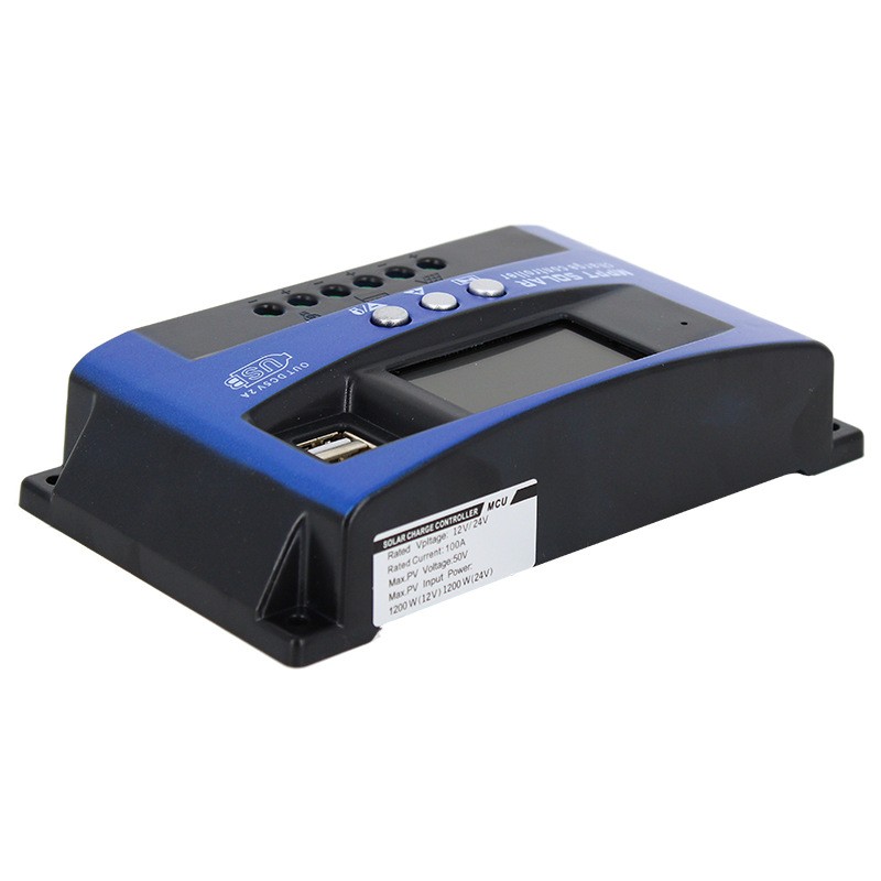 MPPT太阳能光伏充电控制器12V/24V/100A家用智能充 电器发电系统图5