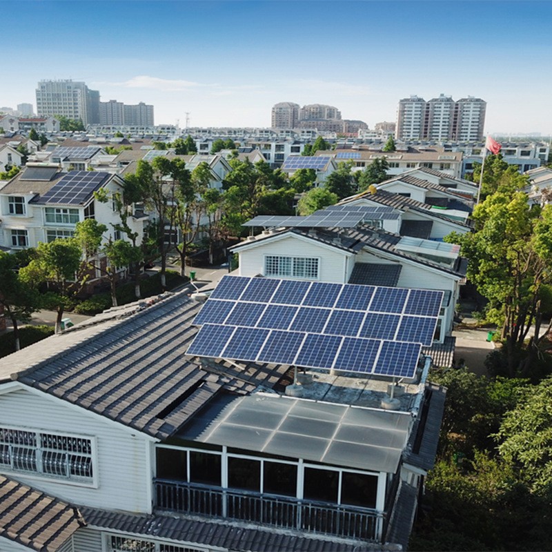 家用太阳能发电机220v太阳能发电板全套20KW户用屋顶光伏小系统图5