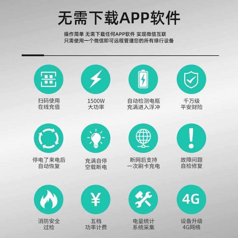 绿行小区出租房扫码投币器智能户外电动车充电站10路电瓶车充电桩图5