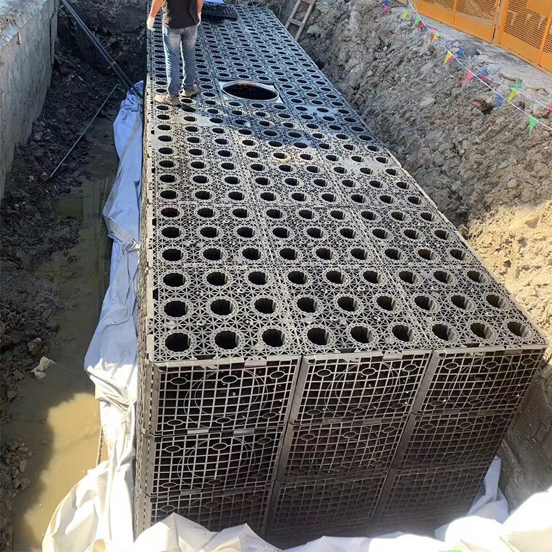 雨水收集PP模块海绵城市系统户外公园地埋式回收装置蓄水池厂家图2