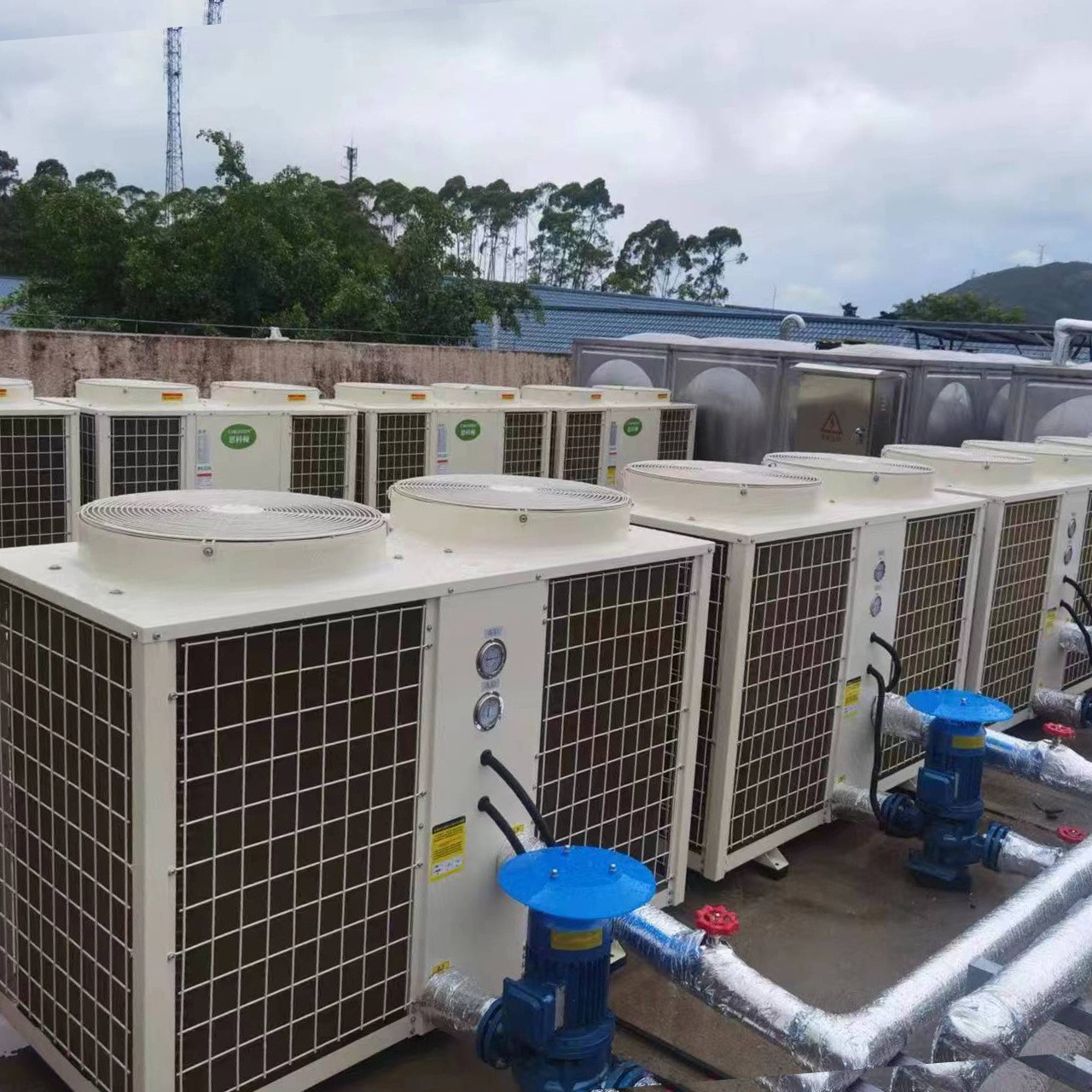 空气能热泵热水器采暖冷暖两用取暖设备商用主机空气源热 泵机组图2