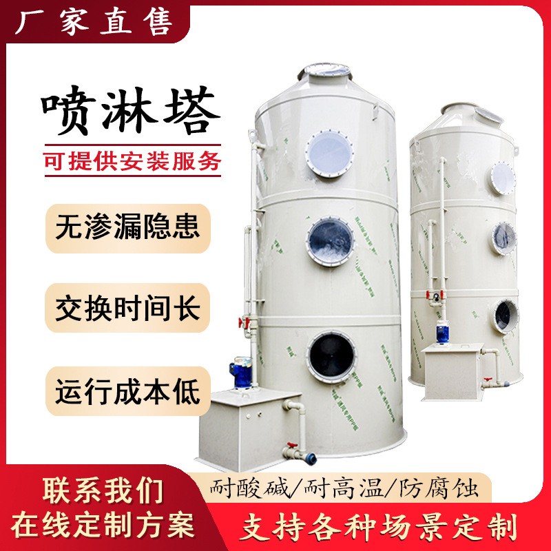 广东润鑫环保砖厂脱硝脱硫除尘设备 pp喷淋塔家具厂喷漆 废气处理图3