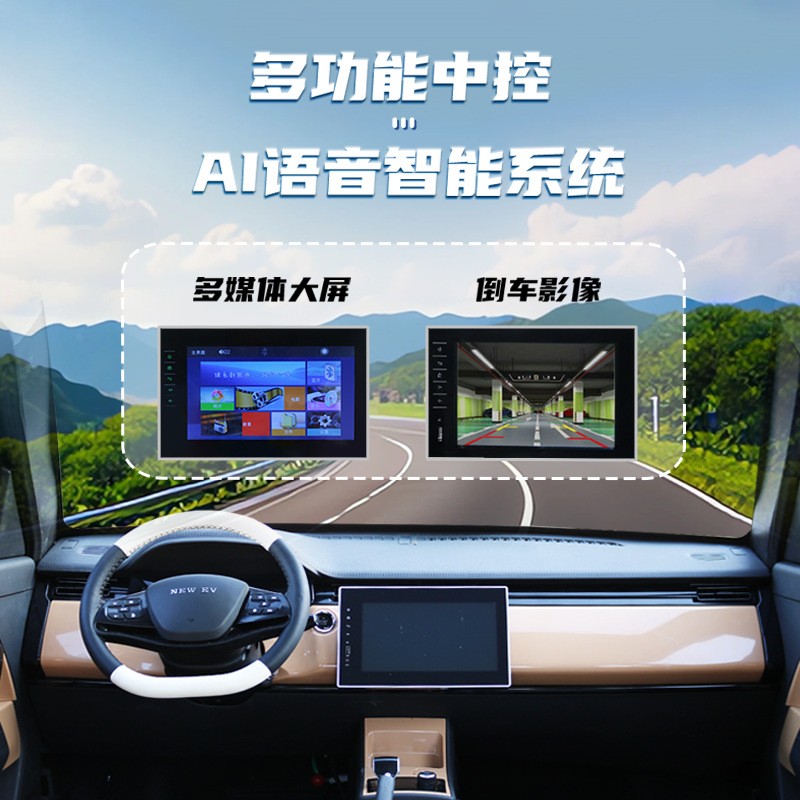 电动四轮车家用代步车老头乐新能源汽车油电两用成年人四轮电瓶车图2