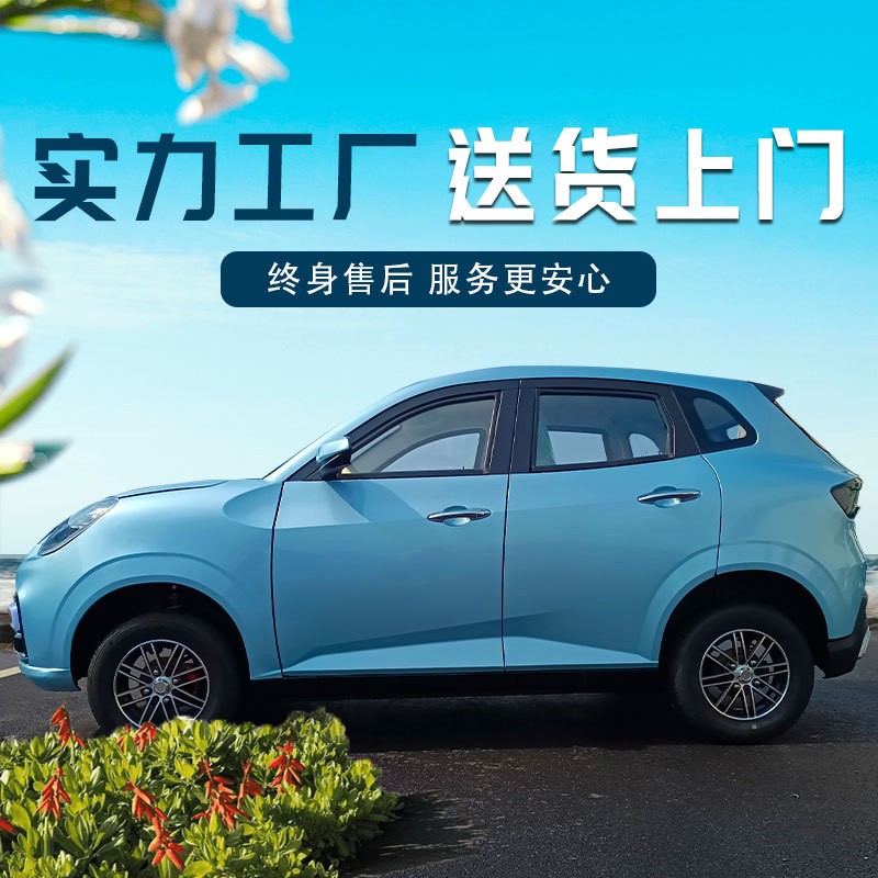 新能源四轮电动车家用老头乐女士小型新款低速代步汽轿车油电两用图2