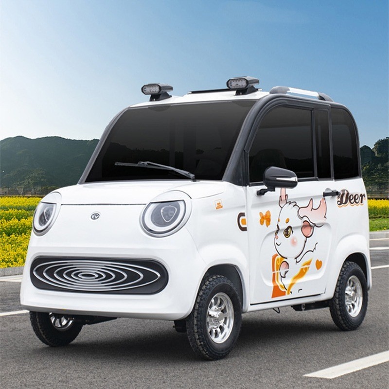 电动四轮车家用女士小型成年人新能源老头乐油电接送代步电瓶车