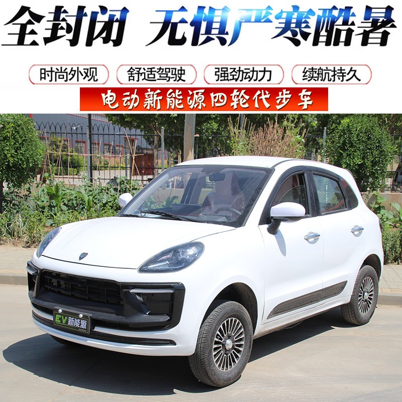 新能源低速电动四轮成人可油电两用老年人代步车新款家用轿车电瓶图2