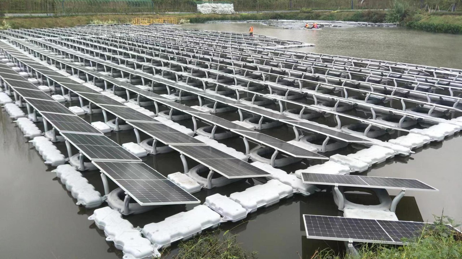 HDPE浮体支架 水面漂浮太阳能支架 湖面 滩涂 水面 近海可用支架图4