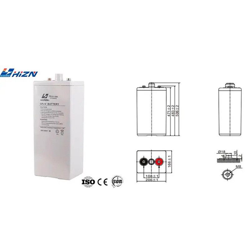 汇众电池管式胶体蓄电池OPzV 2V 500AH 光伏储能电信基站深循环图4