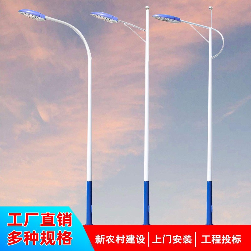 户外工程道路照明单双臂6 10米厂家直销高杆led市电路灯定制厂家图2