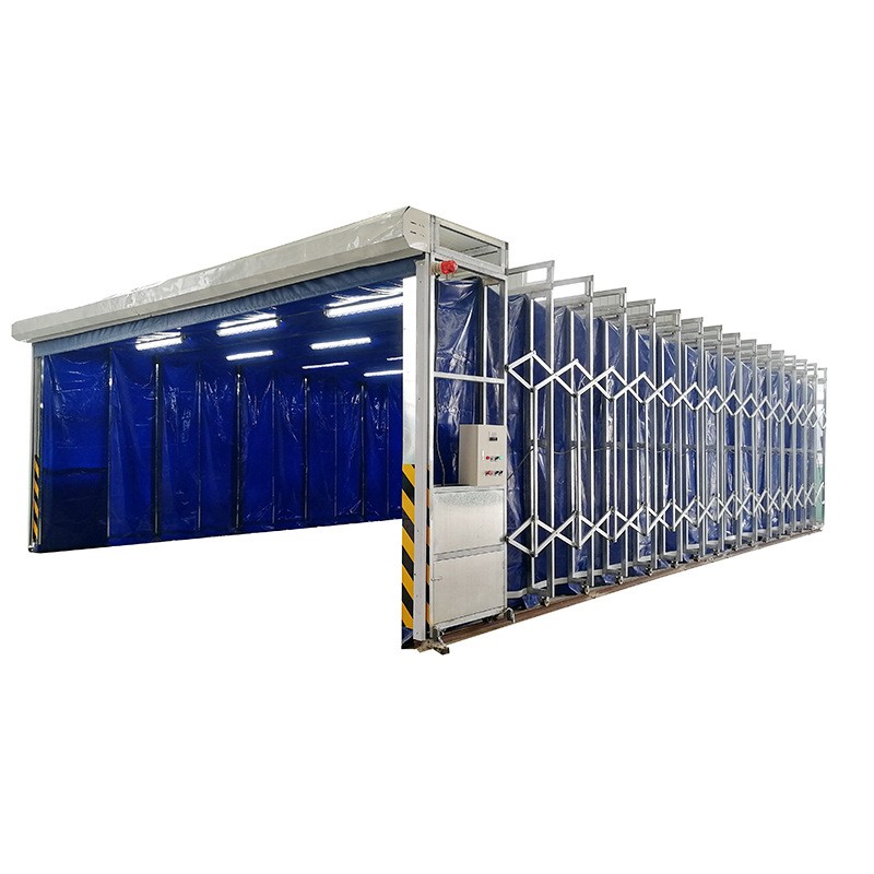 移动伸缩房供应移动式伸缩喷漆房大型工件整体喷塑粉尘漆雾装置图4