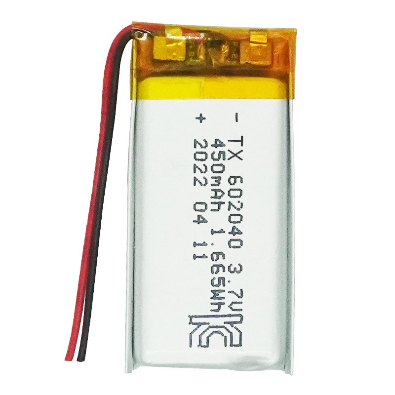 KC认证602040 聚合物锂电池450mAh3.7v 蓝牙耳机电 动牙刷电池厂家图5