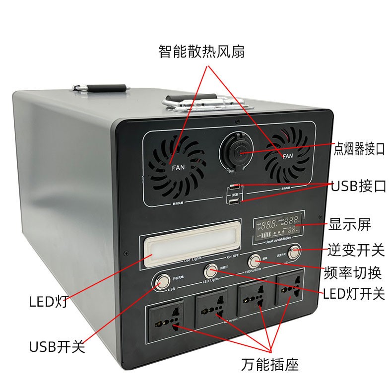 车载逆变器储能半成品正弦波足功率不含电池的恒功率户外应急电源图5