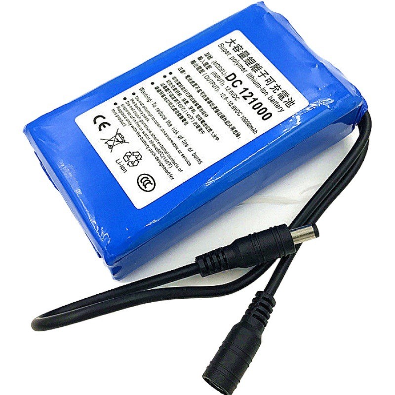 12V10000足容量聚合物LED灯太阳能电风机门锁监控共享应急锂电池图2
