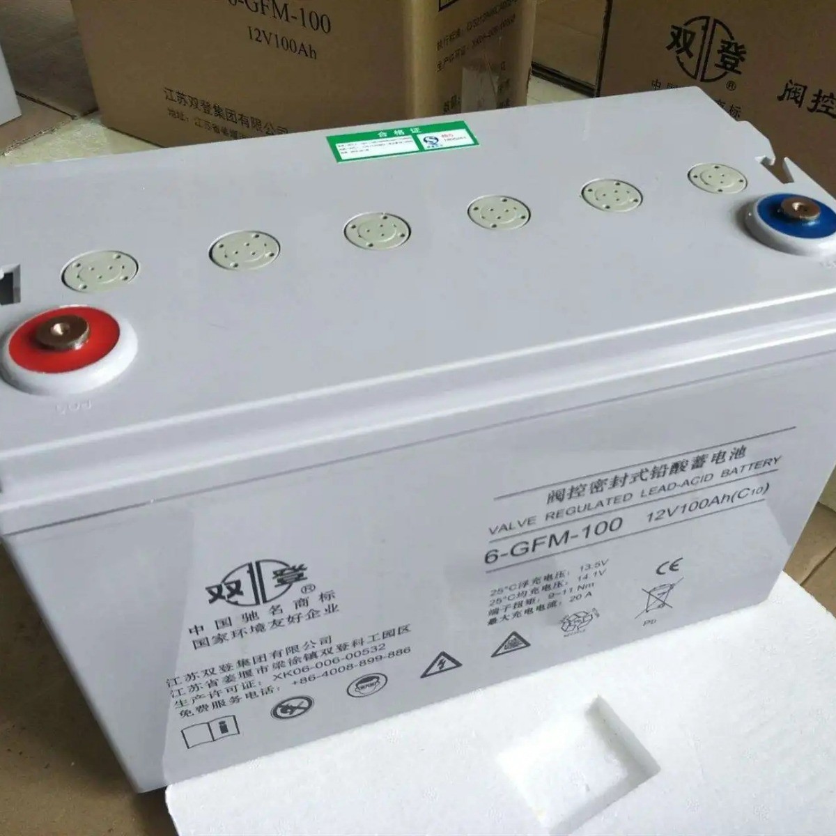 双登蓄电池6-GFM-100免维护铅酸蓄电池12V100AHUPS/EPS直流屏电池图3