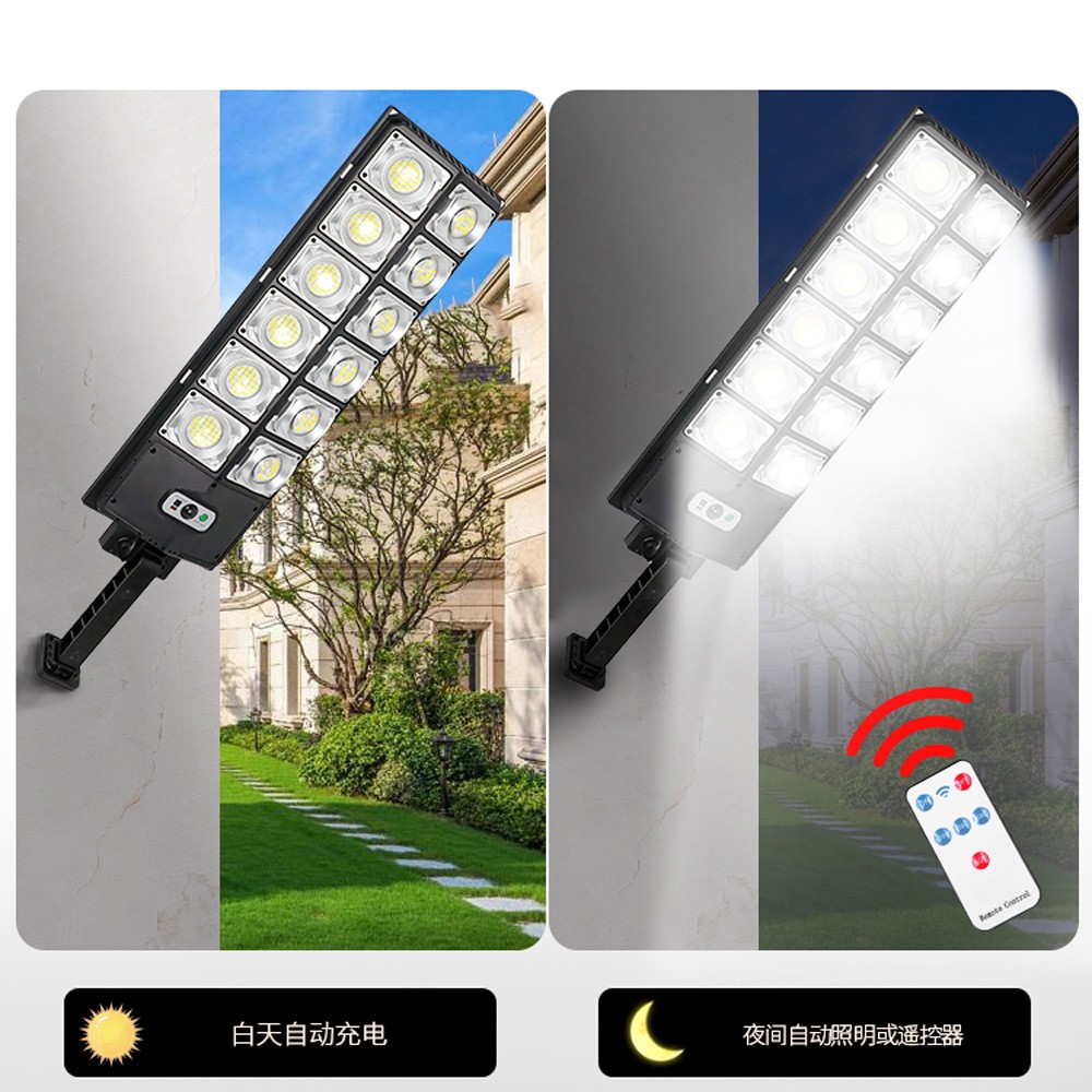 新款太阳能双排小路灯一体化感应庭院灯地摊夜市新农村户外照明灯图2